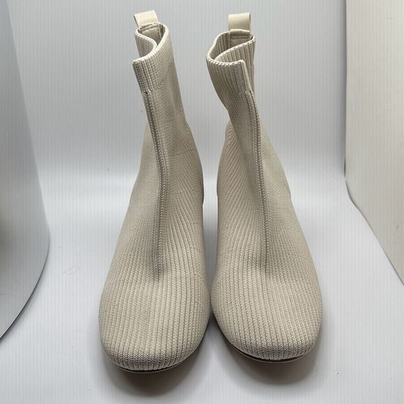 CUSHIONAIRE Women's Neely Stretch bootie +Memory Foam 7.5 IVORY - Picture 2 of 7